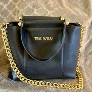Black Steve Madden Double Handle Bag